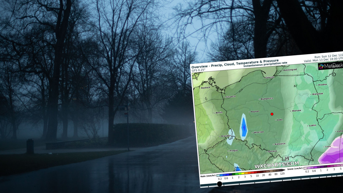 Prognoza pogody na poniedziałek, 13 grudnia. W kraju będzie pochmurnie