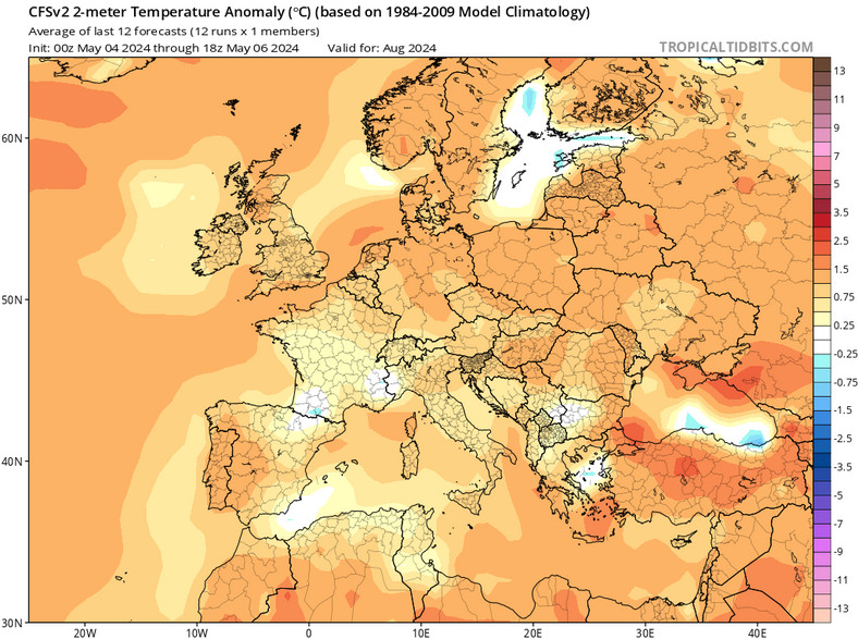 W sierpniu na południu Europy panować mają przyjemniejsze temperatury
