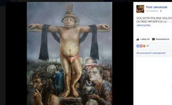 Awantura po wystawie w Istebnej. Obraz z Kaczyńskim w biało-czerwonych slipach oburzył działaczy PiS