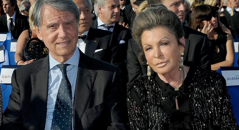 Rafaela Aponte-Diamant and Gianluigi Aponte at the MSC Divina cruise ship launch in Marseille, France in May 2012.Luca Teuchmann/Getty Images