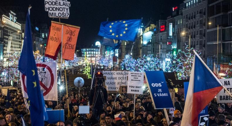 Tuesday's protest came after even bigger anti-Babis rallies in June and November, the largest such events since the end of communism in 1989