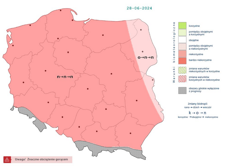 Biomet w całej Polsce będzie niekorzystny
