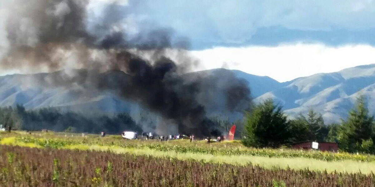 Peru. Awaryjne lądowanie i pożar samolotu Peruvian Airlines 