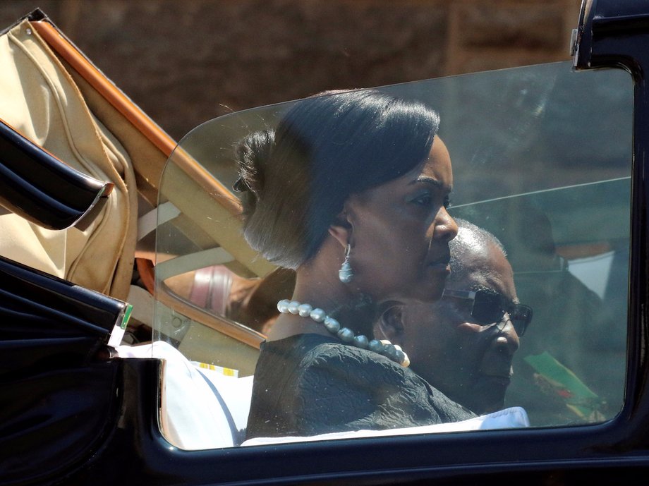 President Robert Mugabe and his wife Grace arrive to open the new session of Parliament in Harare, Zimbabwe, September 12, 2017