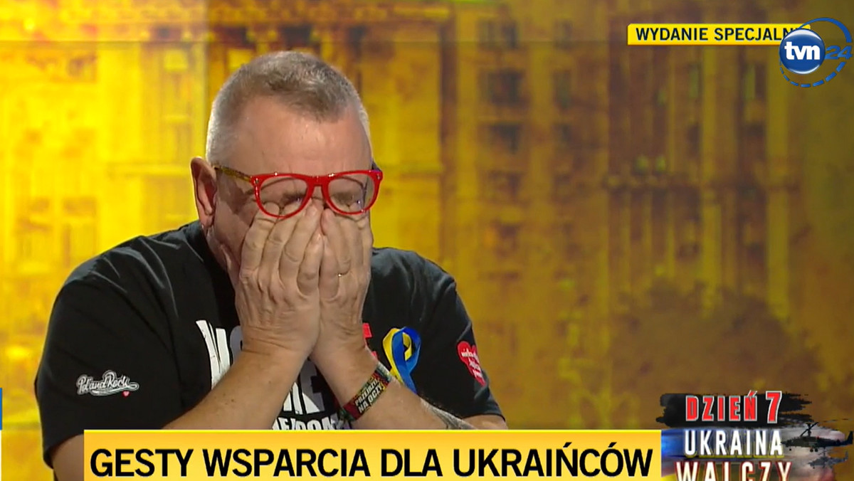 Jerzy Owsiak mówił o Ukrainie i płakał. "Tyle im trzeba. Naszego wsparcia"