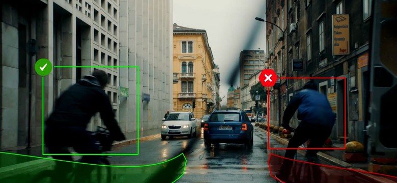 Rower może wyprzedzać samochód? Skoda pokazuje, że przepisy to nie wszystko