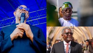 Peter Obi, Bola Tinubu and Aliko Dangote [Facebook/Getty Images]