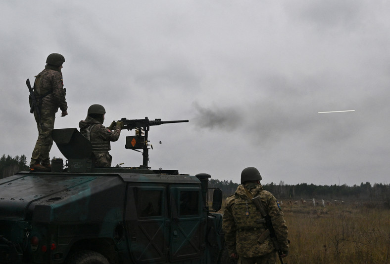 Ukraińscy żołnierze w Czernichowie, 11 listopada 2023 r.