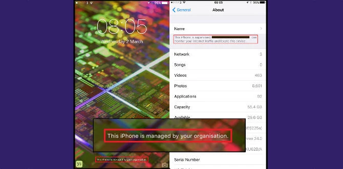 iPhone'y zarządzane w firmach będą o tym informować