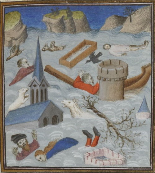 Powódź w średniowieczu / fot. Bibliothèque nationale de France
