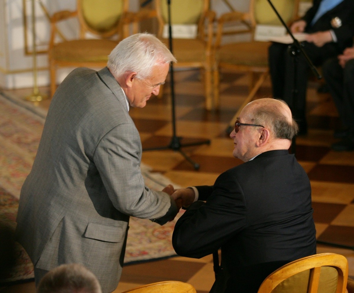 Leszek Miller i Wojciech Jaruzelski