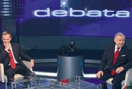 Debata telewizyjna pomiędzy Donaldem Tuskiem a Jarosławem Kaczyńskim, Warszawa, 12 października 2007 r.