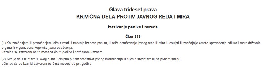 Izazivanje panike i nereda
