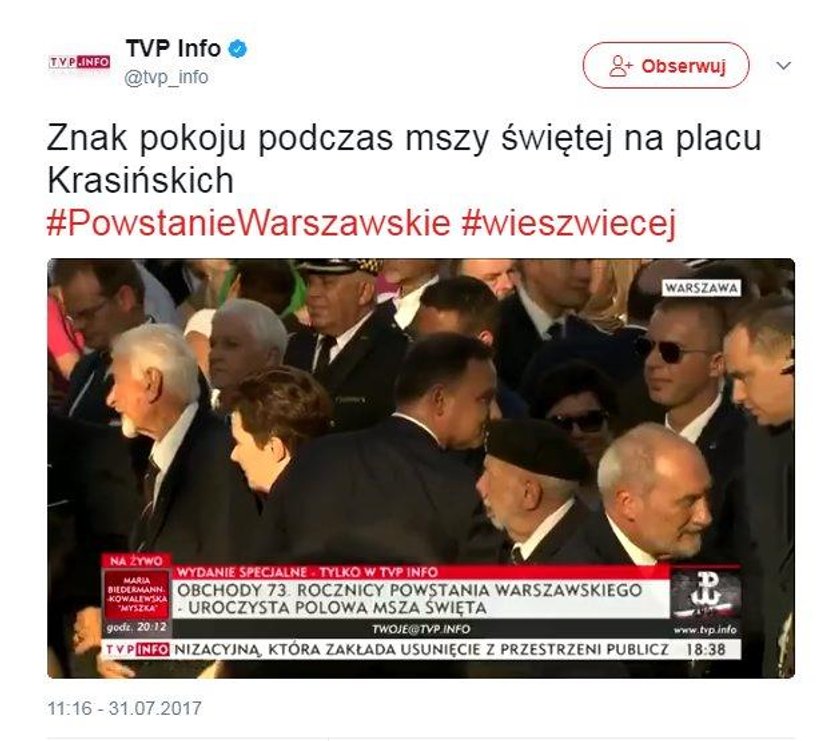 Duda zignorował prezydent Warszawy? Jest odpowiedź