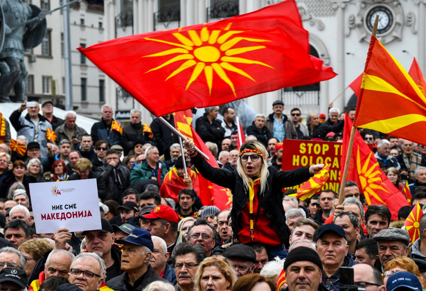 Protest w Macedonii