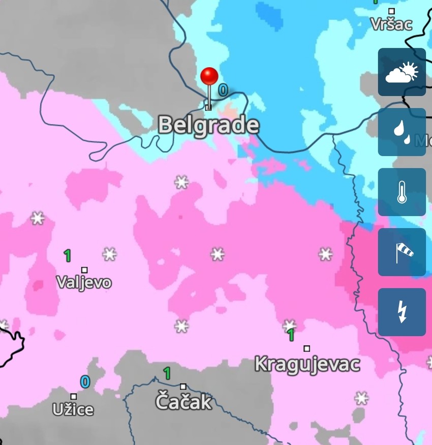 Radar za petak oko 9 sati