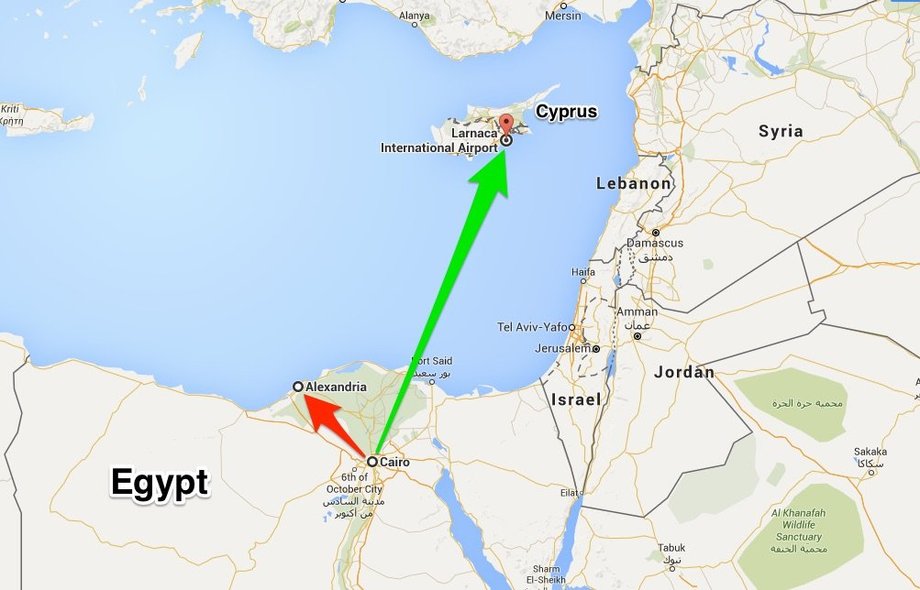 Lot MSR181 miał udać się z Aleksandrii do Kairu. Porywacz wymusił lądowanie aż na Cyprze.
