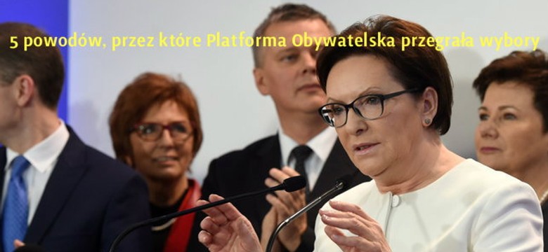 5 powodów, przez które Platforma Obywatelska przegrała wybory