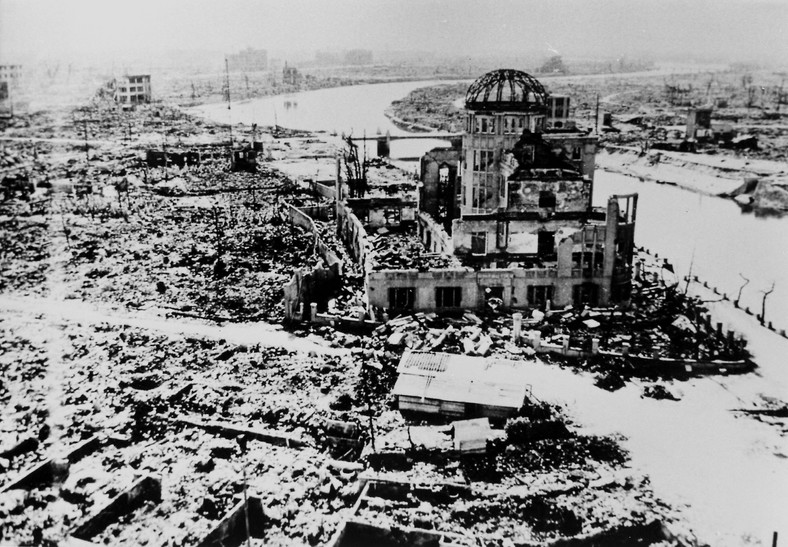 Ruiny zbombardowanej Hiroszimy, 1945 r.