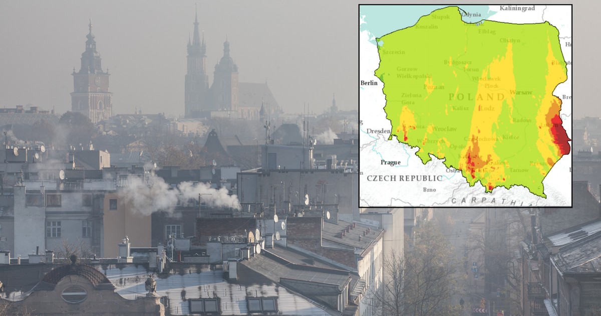 Smog Mapa Do Polski wrócił smog. Jedno miasto z wyjątkowo fatalnym powietrzem ...