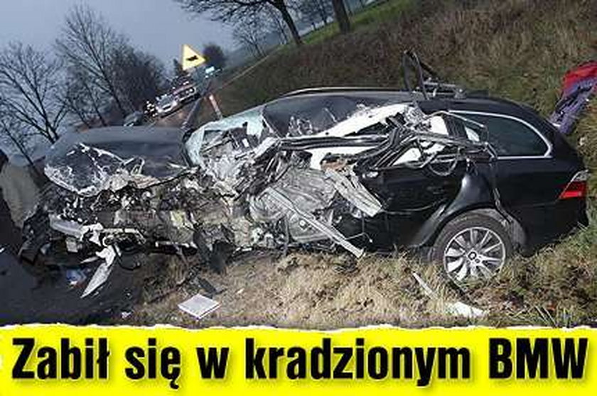 Zabił się w kradzionym BMW