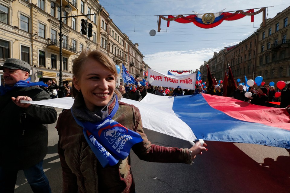 RUSSIA LABOR DAY (May Day demonstration in St. Petersburg)