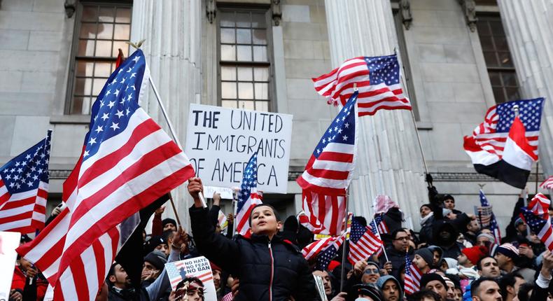 yemeni immigrants protest nyc