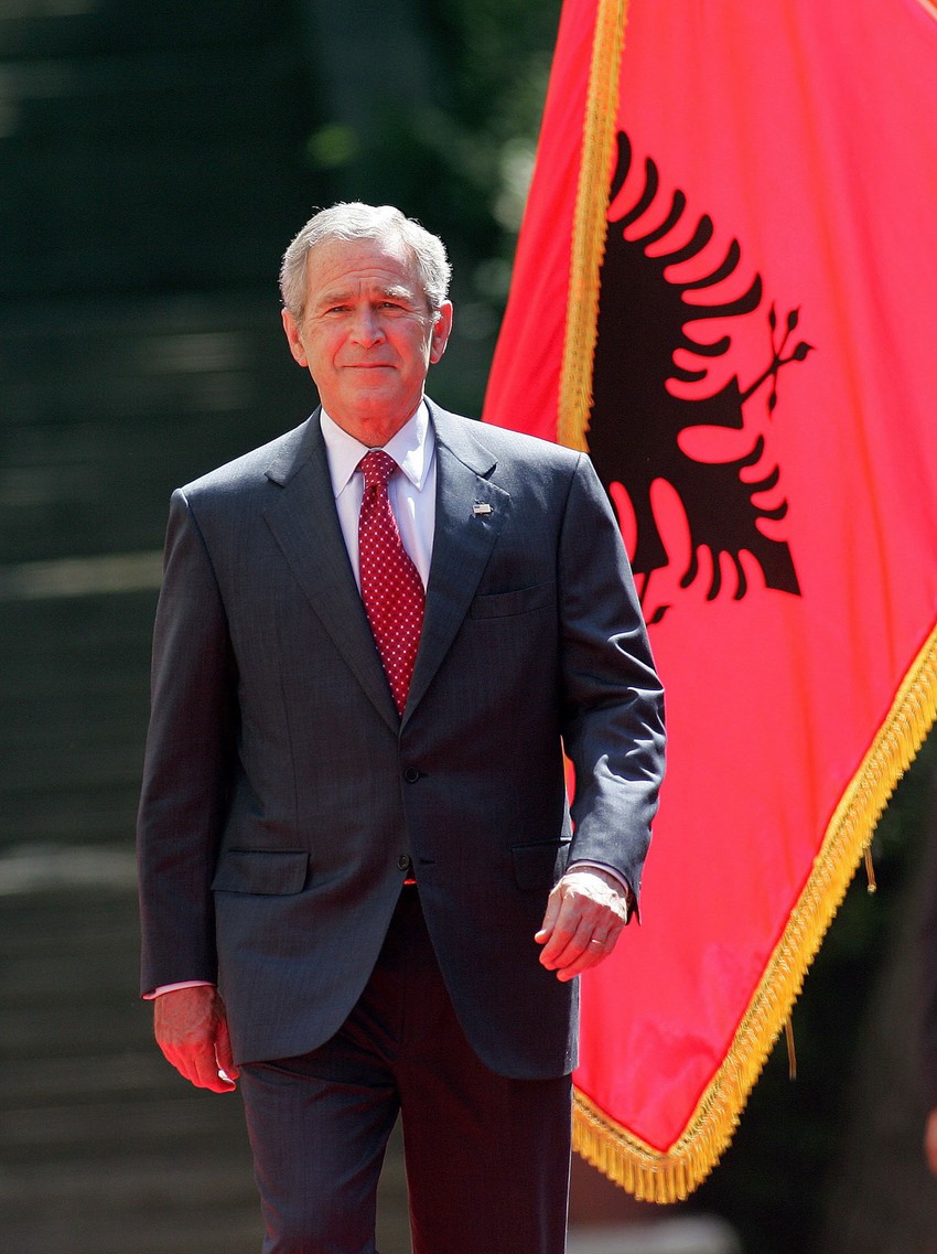 Džordž Buš u poseti Albaniji