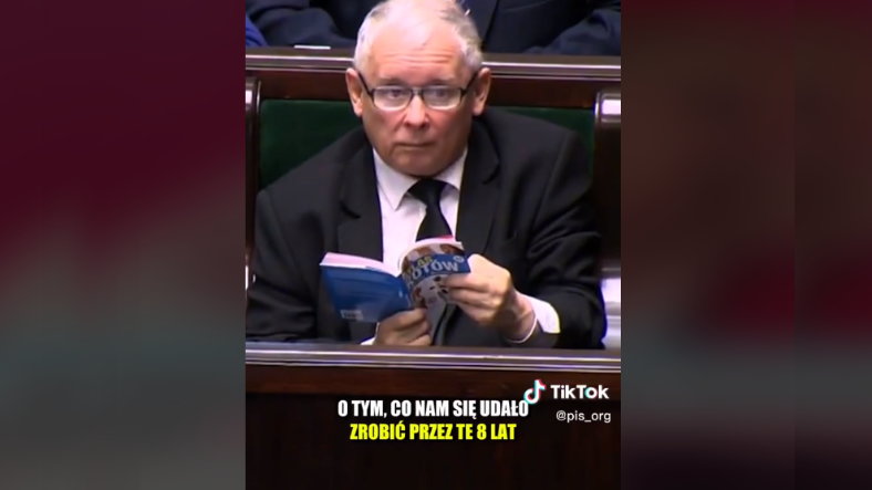 Jarosław Kaczyński — ujęcie z oficjalnego spotu PiS