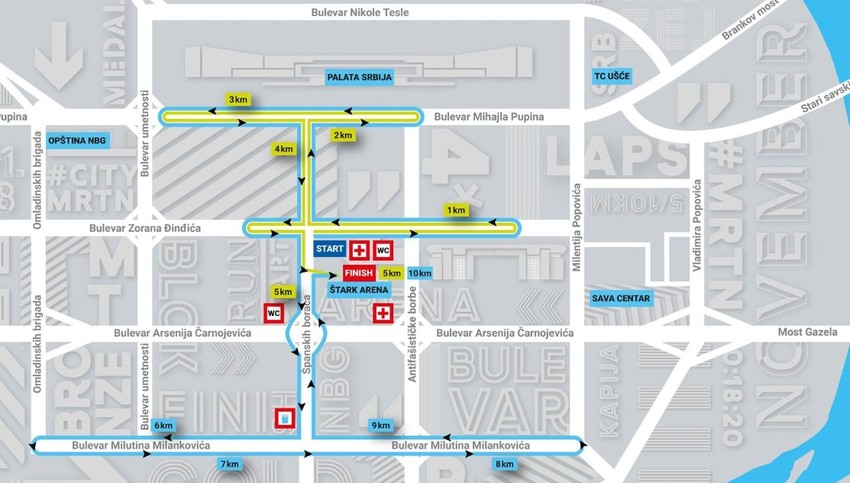 Trasa kojom će ići trkači