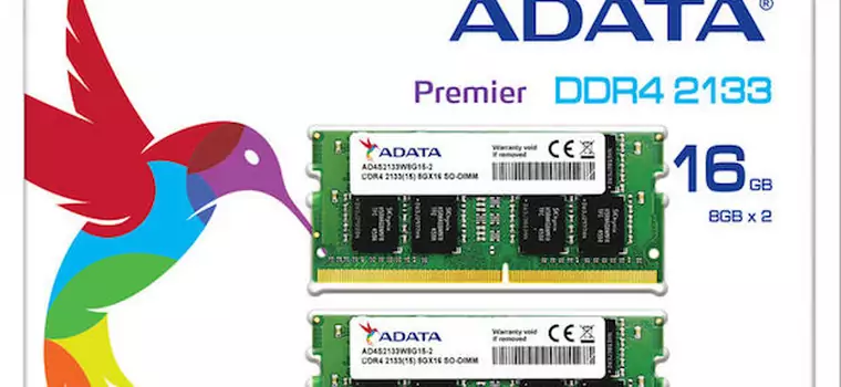 ADATA z modułami DDR4 do laptopów i małych komputerów