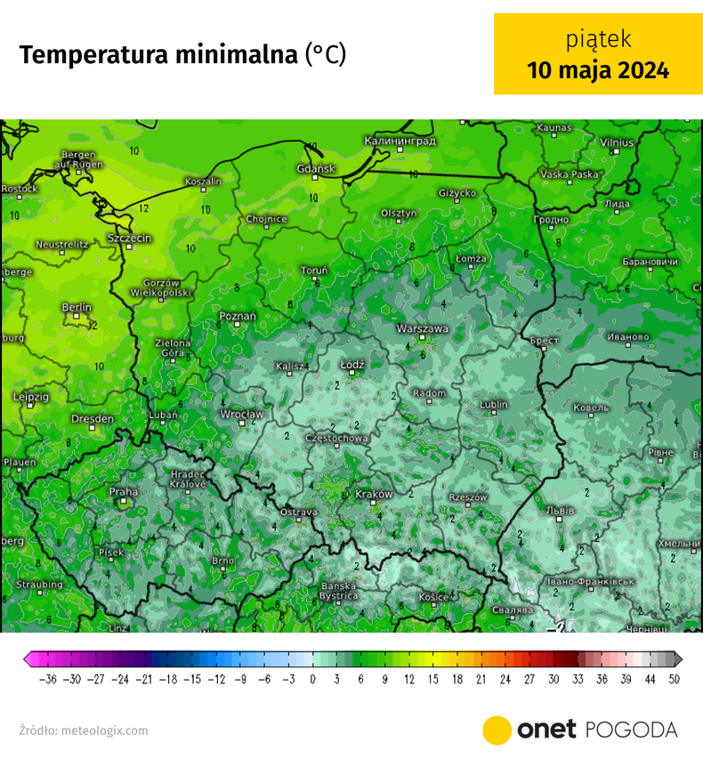 Przymrozkami jest tym razem zagrożona południowo wschodnia Polska