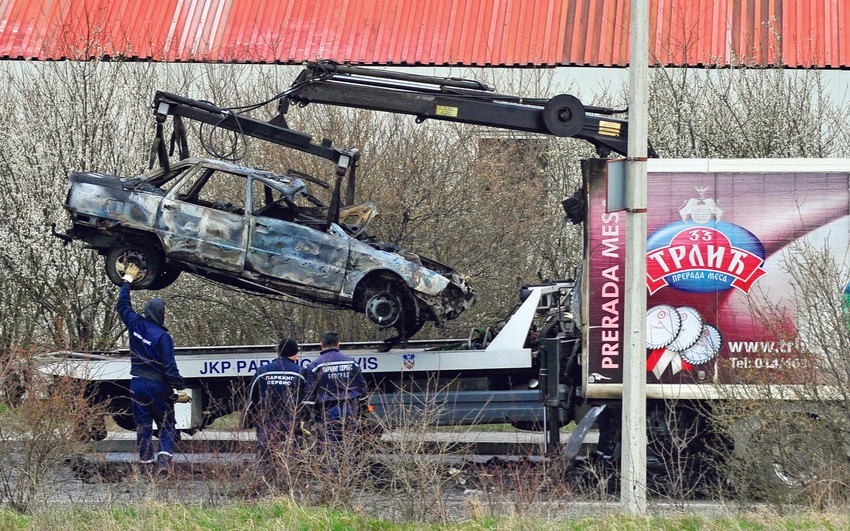Ugljenisani auto u kojem je stradao Saša Maksimović