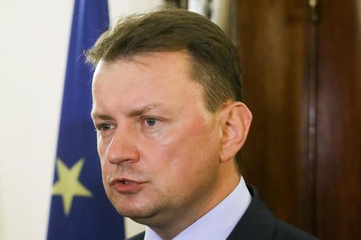 Minister spraw wewnętrznych i administracji Mariusz Błaszczak komendant główny policji nadinspektor Jarosław Szymczyk