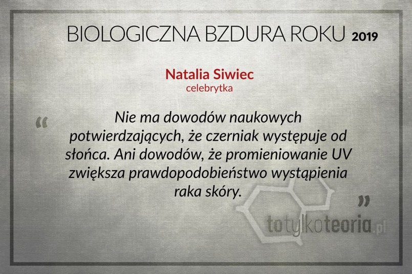 Biologiczna Bzdura Roku 2019