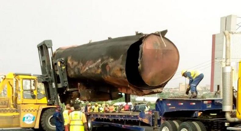 Emergency responders remove fuel tanker that caused Lagos explosion