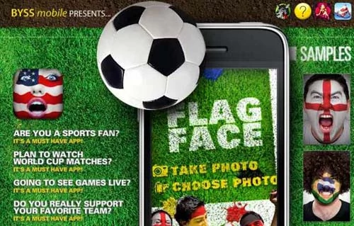 Flag Face - dla fanatyków futbolu wpatrzonych przez najbliższy miesiąc w ekran telewizora...