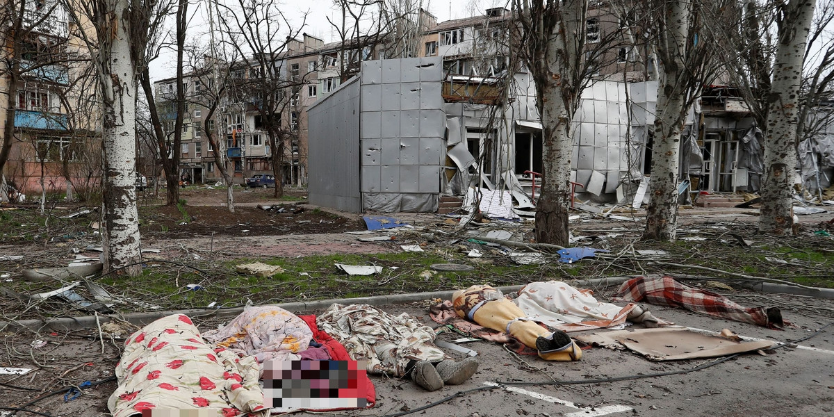 Przerażające obrazy z miasta Mariupol w południowo-wschodniej Ukrainie. 