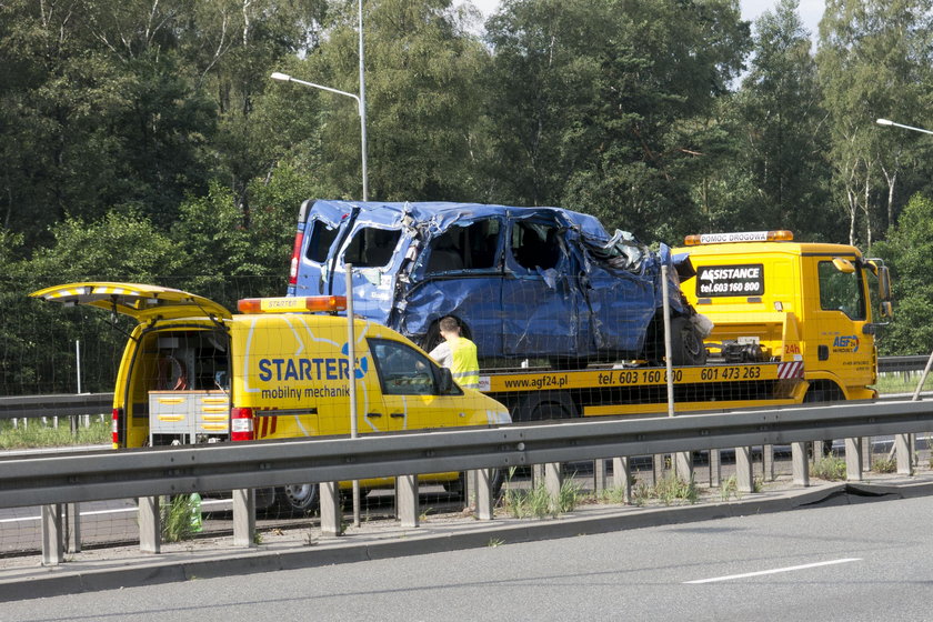 Katowice. Wypadek busa na autostradzie A4