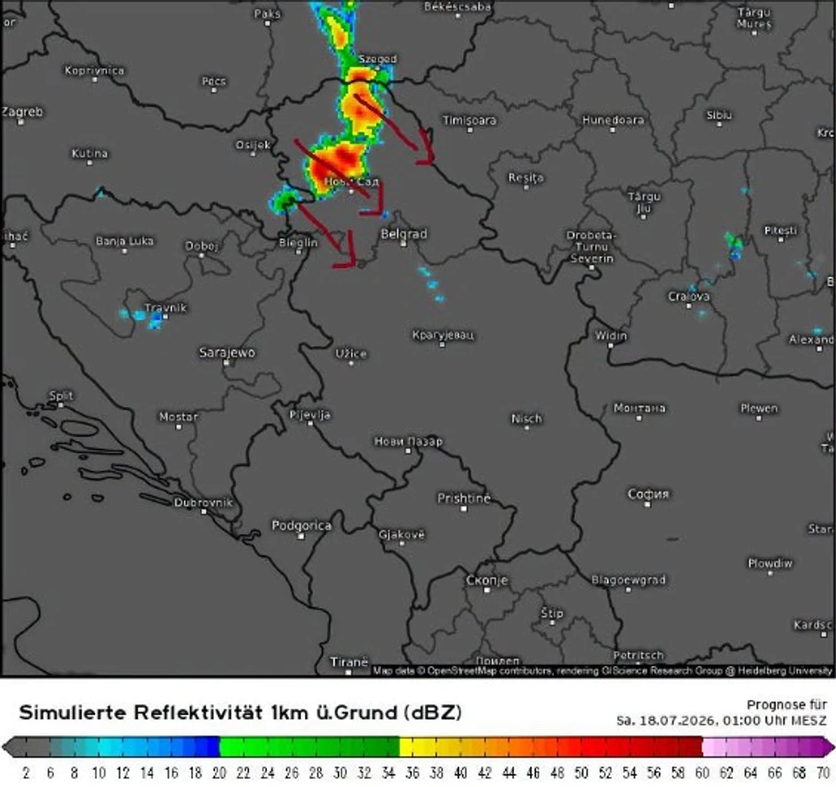Pretfrontalne nestabilnosti u subotu ujutru
