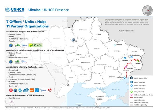 2019-01-21 Map UNHCR-Presence-including-Partners ENG