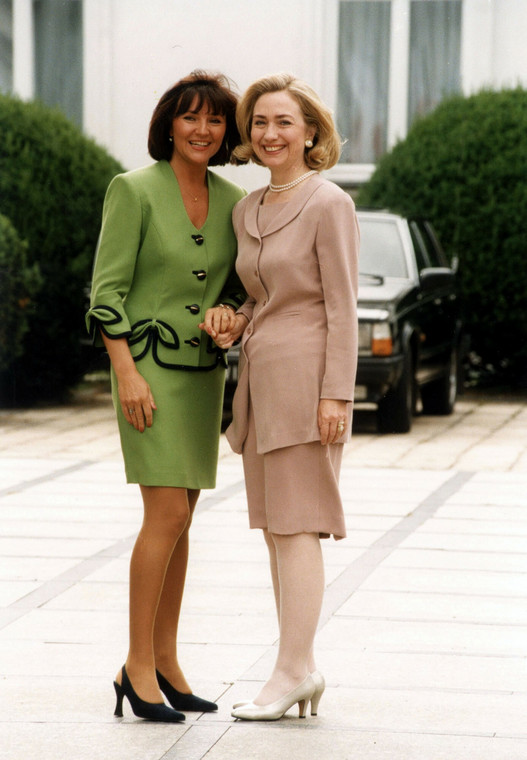Jolanta Kwaśniewska i Hillary Clinton