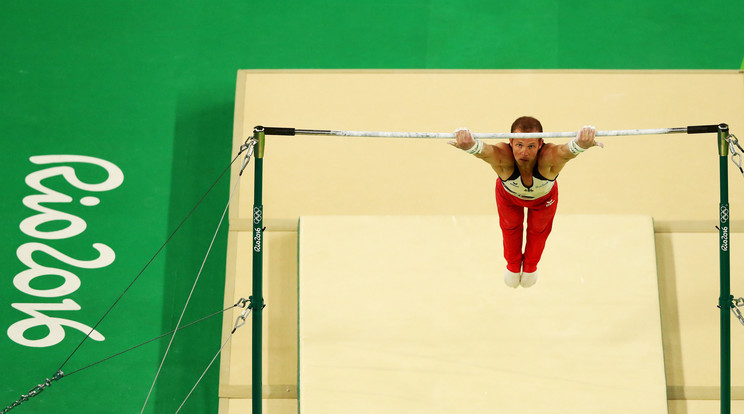 A német Fabian Hambüchen aranyérmes lett Rióban, a tornász a nyújtót a saját edzőtermében helyezi majd el/Fotó:Europress-Getty Images