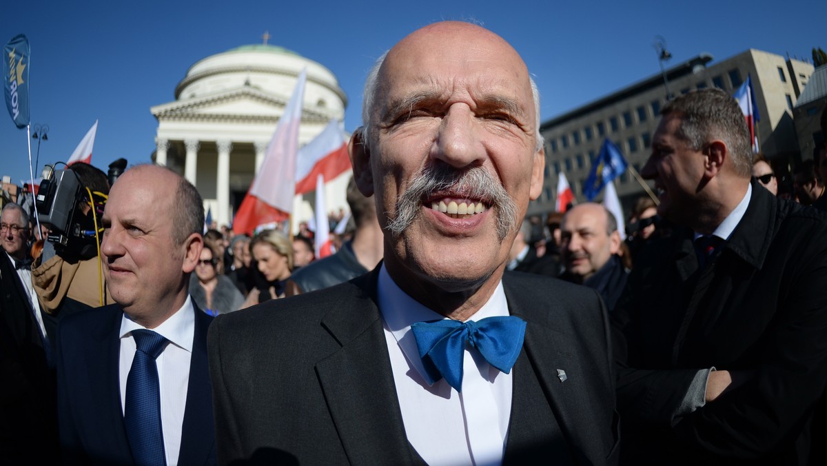 Na 12 proc. poparcia w wyborach dla partii KORWiN i odegranie roli "języczka u wagi", liczy jej lider Janusz Korwin-Mikke. Wejdziemy w koalicję z każdym, kto spełni nasze postulaty programowe – zapowiedział.