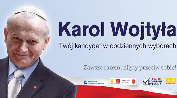 JP II na plakatach? Kontrowersyjna kampania wyborcza