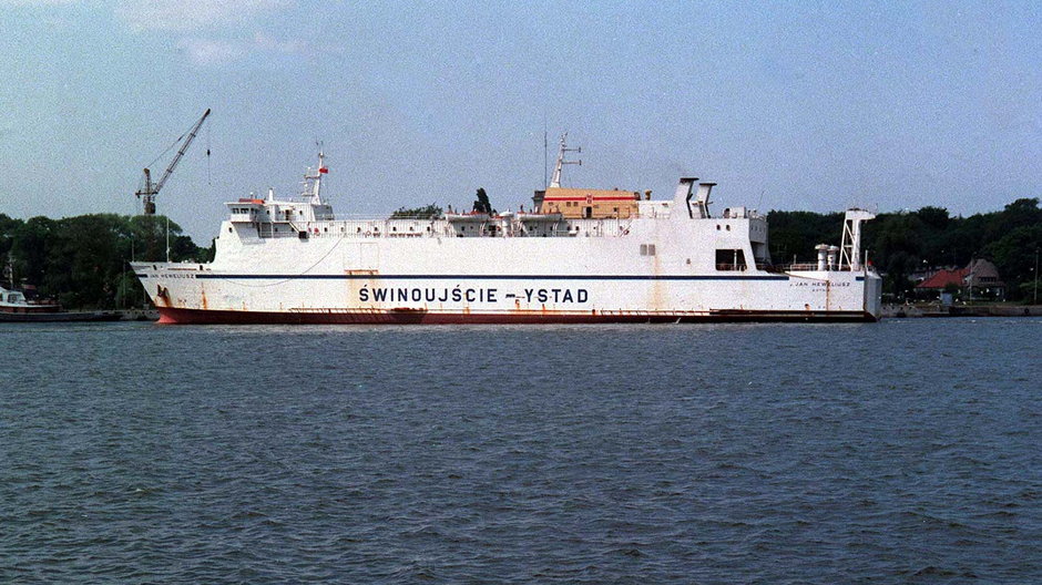 Port w Świnoujściu - prom "Jan Heweliusz" w 1992 roku