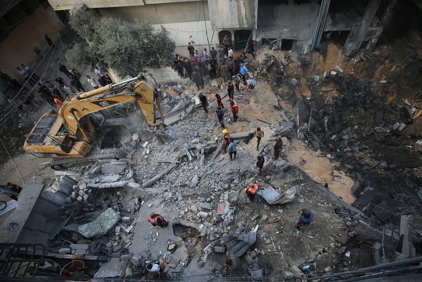 Porodična kuća uništena u distriktu Šeik Radvan u Gaza Sitiju 11. oktobra