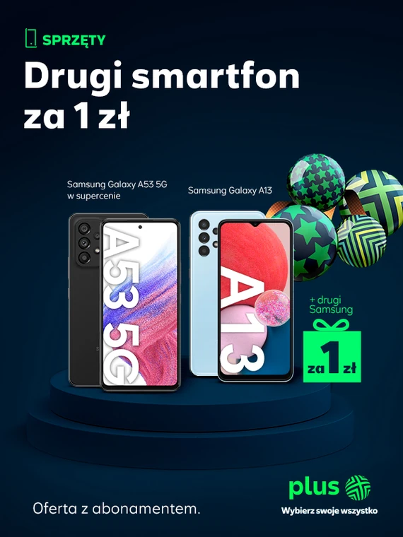 Drugi smartfon za 1zł w Plusie