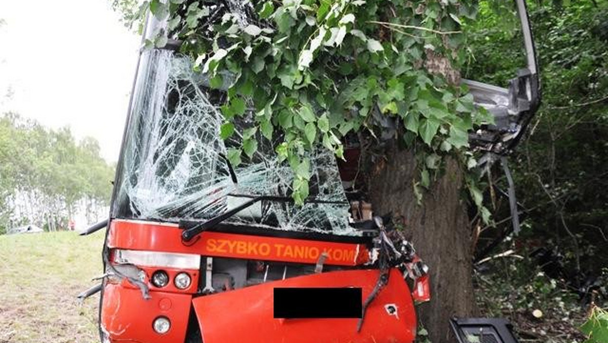 Policjanci przez około sześciu godzin pracowali na miejscu wypadku, do którego doszło na krajowej 7 w okolicy miejscowości Napierki. Kierowca mazdy skręcając na parking miał uderzyć w autobus relacji Ostróda Warszawa. Następnie autokar wpadł do rowu i uderzył w drzewo. Rannych w różnym stopniu zostało 7 osób. To kierowca i pasażerowie autobusu. Dwóm uczestnikom wypadku, którzy jechali w osobówce nic się nie stało. Jak ustalono, obaj kierujący byli trzeźwi.