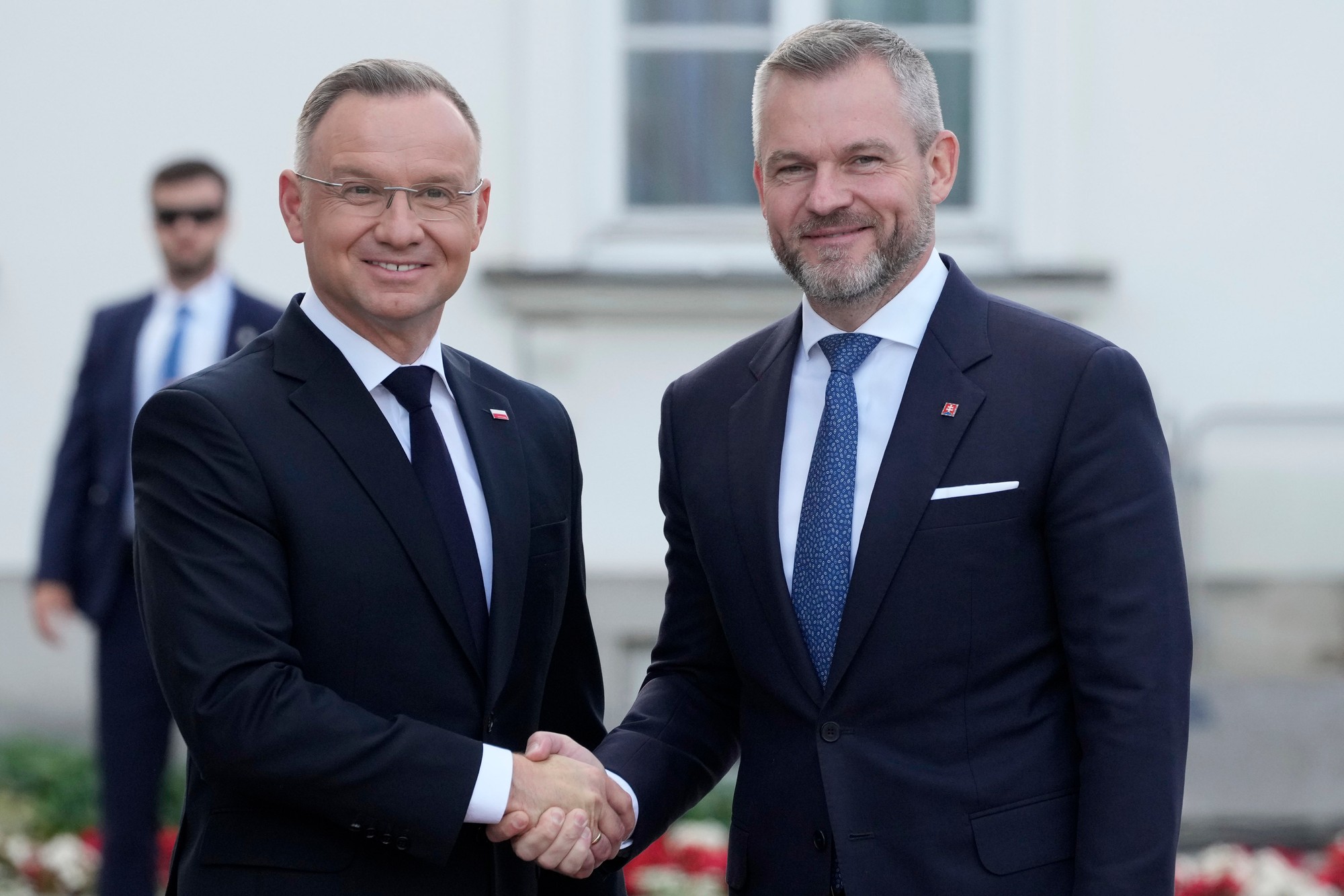Poľský prezident Andrzej Duda a slovenský prezident Peter Pellegrini.